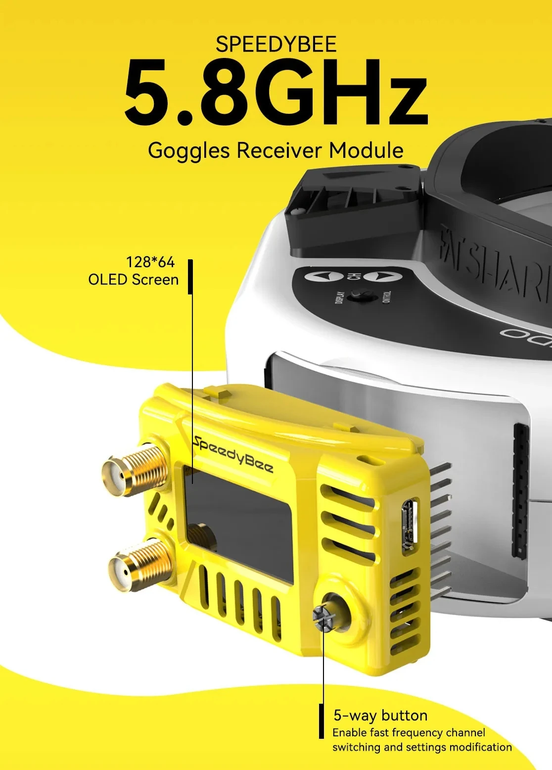 SpeedyBee FPV Goggles Module 5 - đánh giá và giá Drone Compass