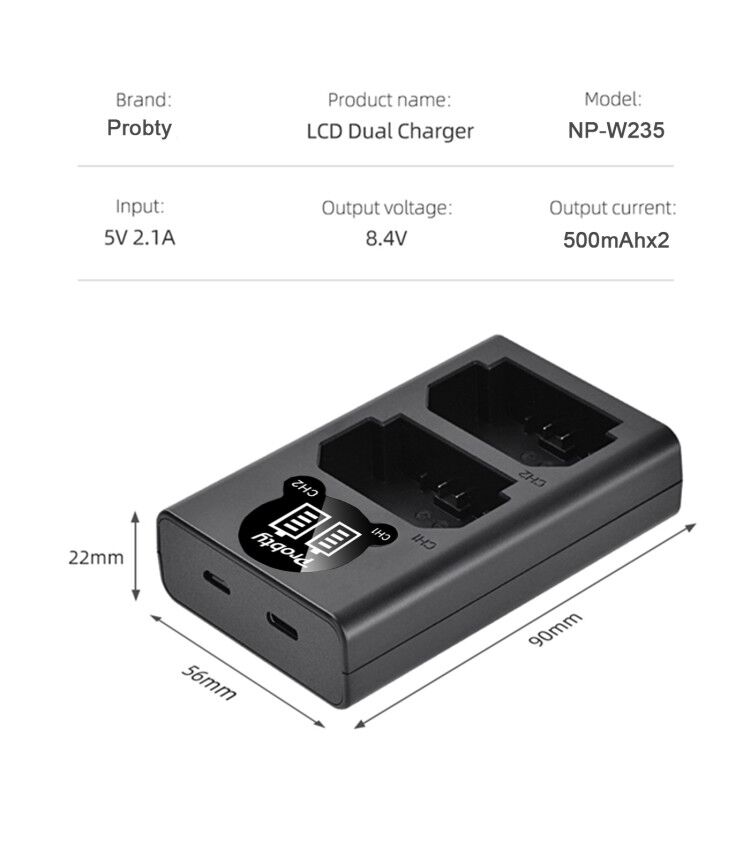 2200mAh NP-W235 NP W235 Batter - đánh giá và giá Drone Camera