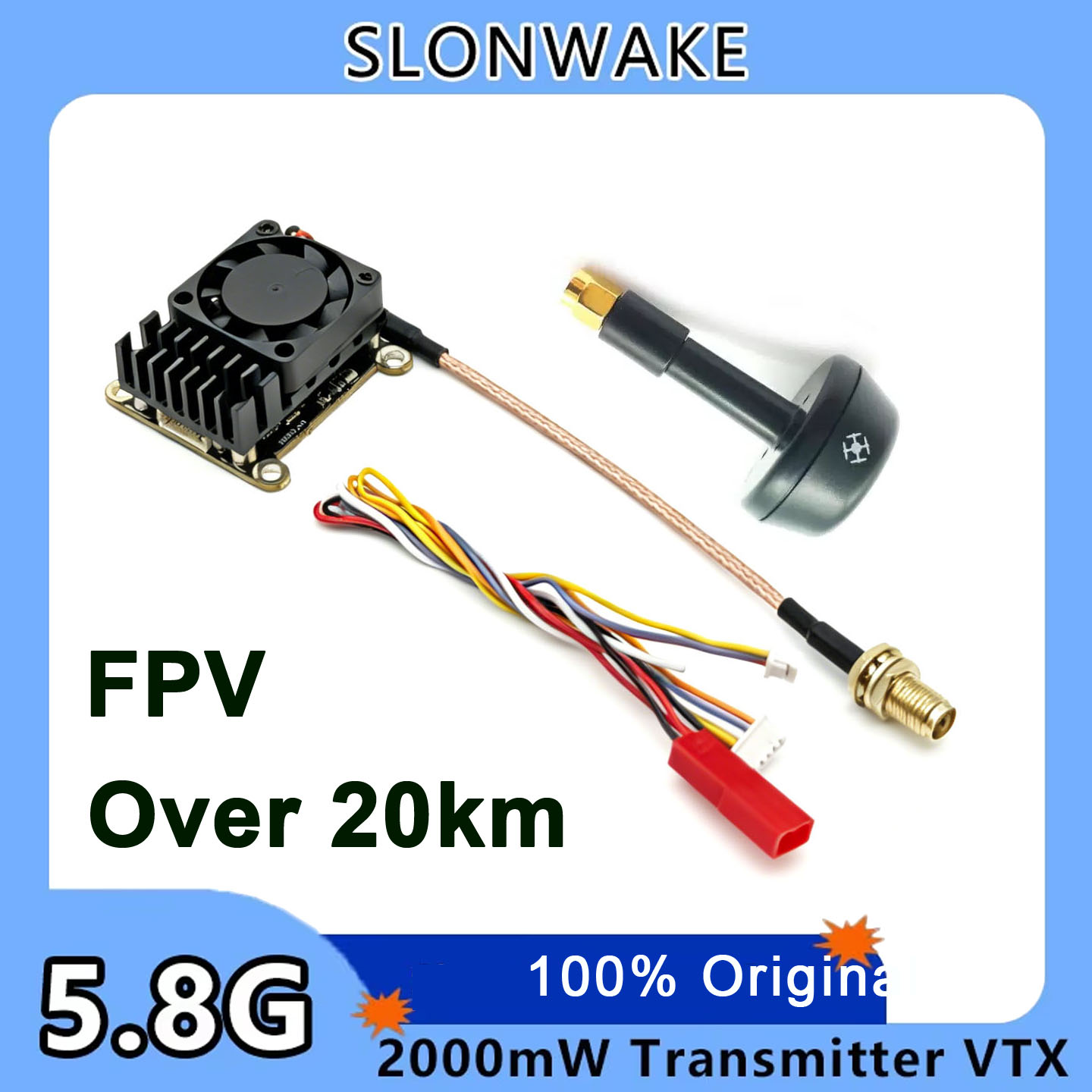 New upgrade 5.8Ghz 2W adjustab - đánh giá và giá Drone Receiver