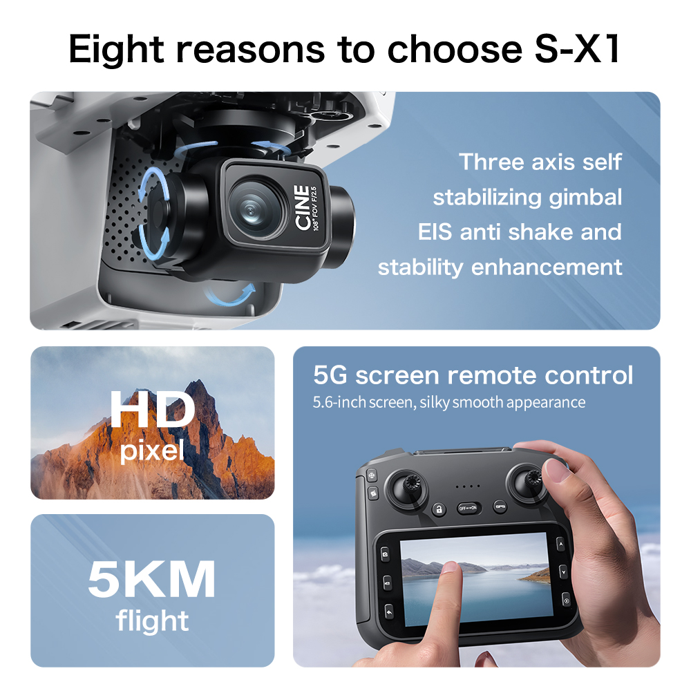 Lenovo S-X1 MAX GPS Drone 3-Ax - đánh giá và giá Drone Gps Mount